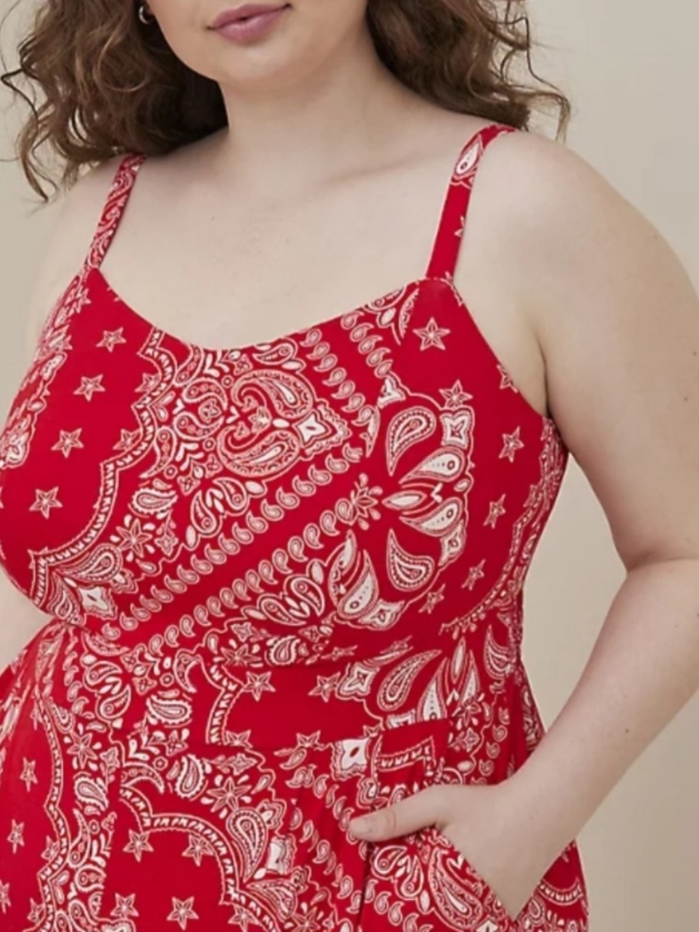 TORRID 1X SUPER SOFT PAISLEY ROMPER BNWT!! - Picture 4 of 4